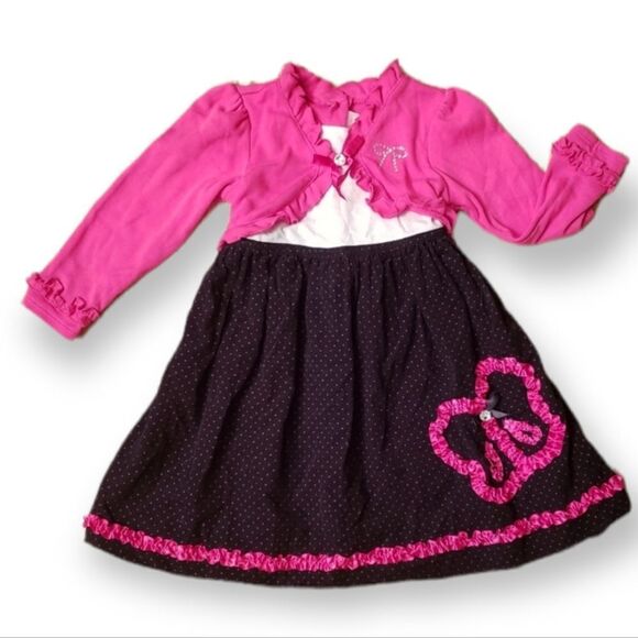 NWT Youngland Corduroy Polkadot Dress w/ Jacket - Picture 1 of 7